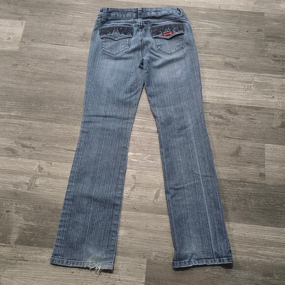 Sasson Ooh La La Light Washed Bootcut Boogie Denim Blue Jeans - Picture 2 of 6